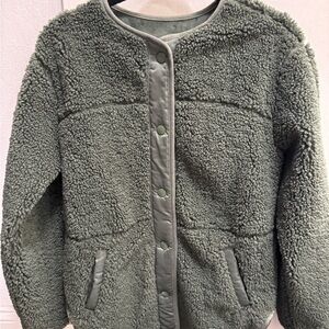 Abercrombie & Fitch Olive Sherpa Jacket